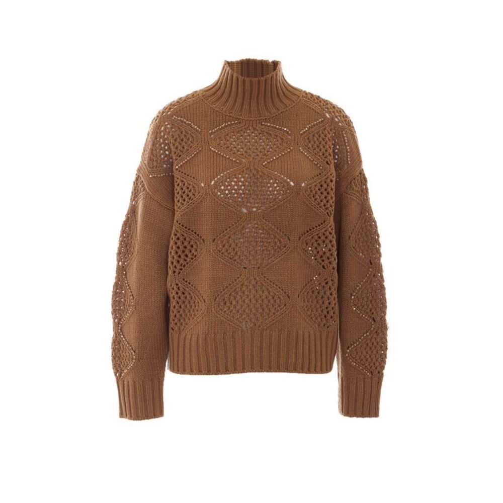 Liu Jo Women Beaded And Perforated Turtleneck